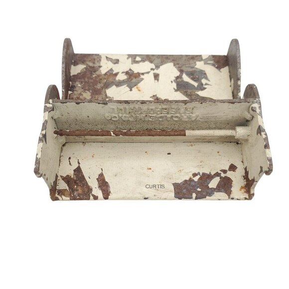 Vintage Aracade Cast‎ Iron Doll House Miniature Table & Bench Chair - Picture 7 of 8